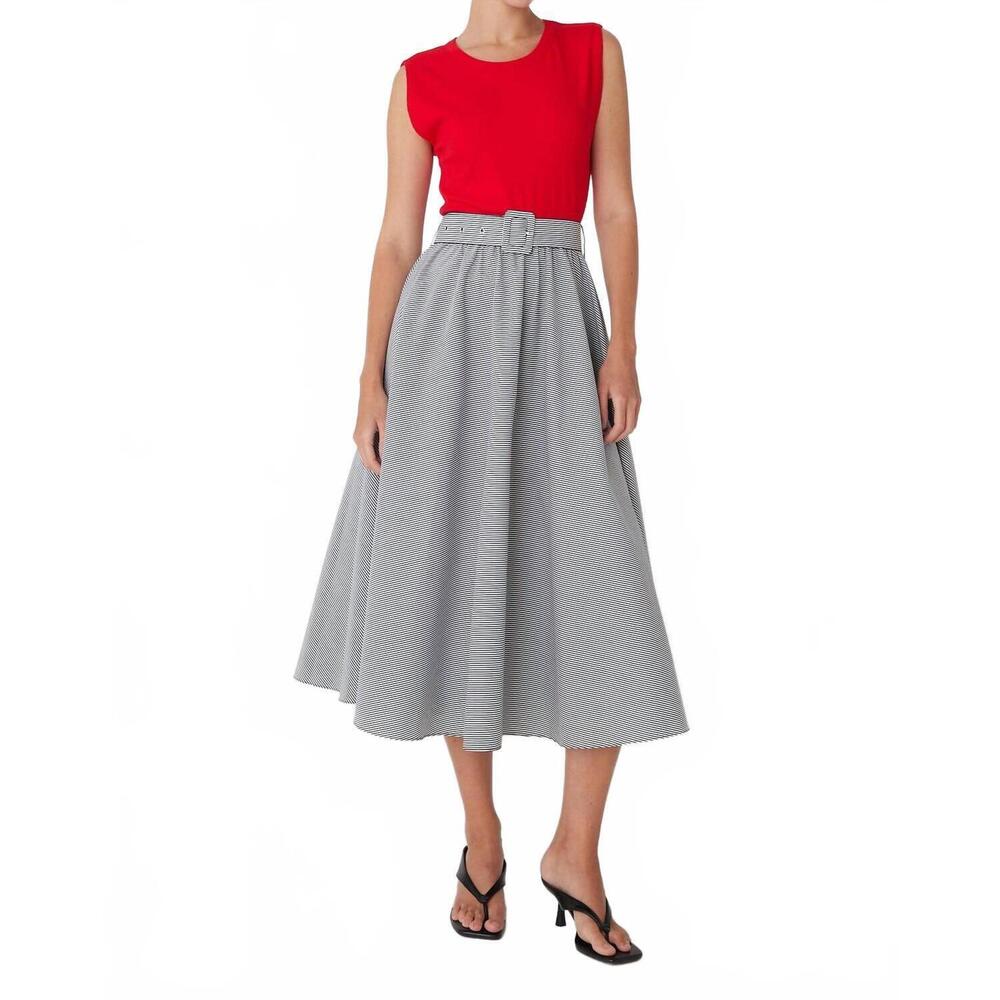 NEW JS71 collette dress in red/black stripe